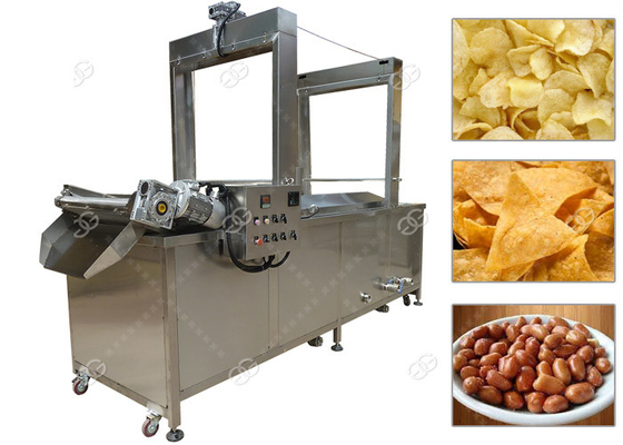 China Geautomatiseerde Snacks die Machine, de Ononderbroken Machine van de de Transportbandbraadpan van Graanspaanders braden leverancier