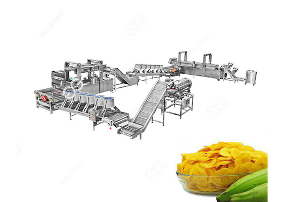 China 500kg/H de hete Productregel van Chips Processing Machines Banana Chips van de Verkoop Automatische Weegbree leverancier