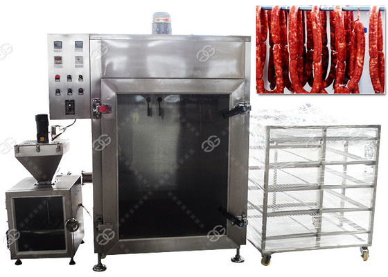 China Ce Overgegaane van de Machine Automatische Vissen van de Vleesworst Rokende de Rookoven 50KG/H leverancier
