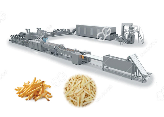 China Commerciële Chips die Machine Bevroren Frieten met Stroomproductie vervaardigen leverancier