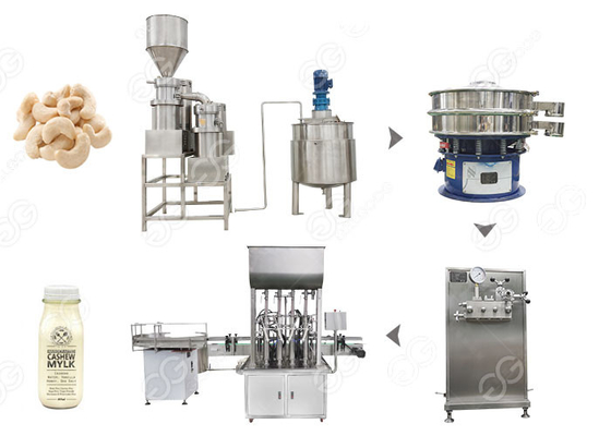 China GELGOOG de Productielijn van de de Nootmelk van de cachouamandel 100 - 500 kg/u leverancier